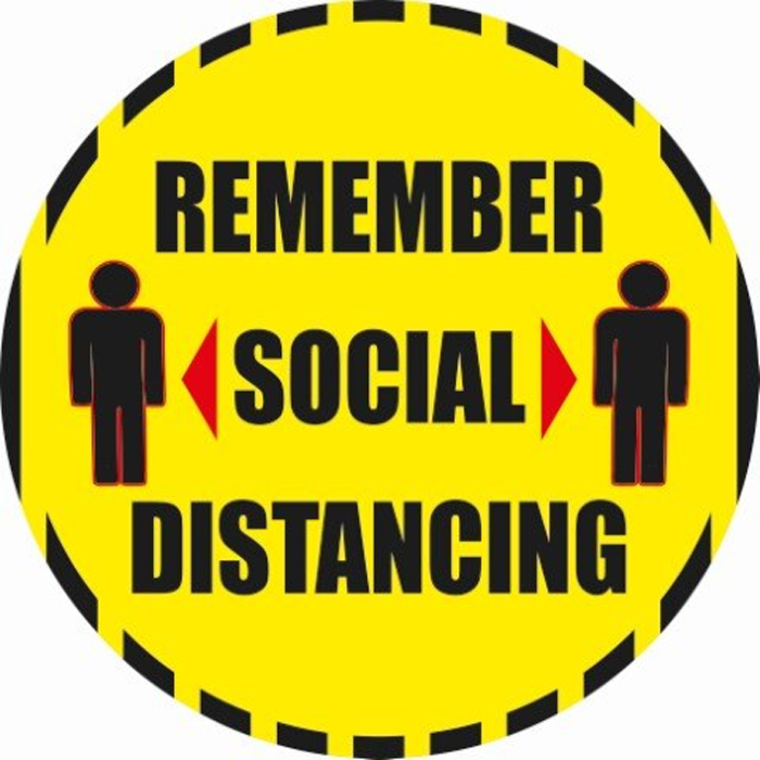 Social Distancing Floor Stickers KEEP SAFE STAND 2M APART Window Warning Signs 